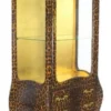 Casa Padrino Barock Vitrine Leopard - Luxus Vitrinenschrank im Barockstil - 80 x 45 x 180 cm
