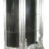 Casa Padrino Barock Vitrine Silber / Schwarz 80 x 40 x H. 200 cm - Prunkvoller Barock Vitrinenschrank mit Glastür und wunderschönen Verzierungen - Barock Möbel