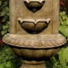 Casa Padrino Barock Wandbrunnen Löwe 45 x H. 103 cm - Kunststein Gartenbrunnen im Barockstil