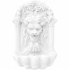 Casa Padrino Barock Wandbrunnen Löwe Weiß H. 97 cm - Garten Deko Brunnen