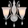 Casa Padrino Barock Wandleuchte Weiß 25,1 x H 48,6 cm Antik Stil - Wandlampe Wand Beleuchtung