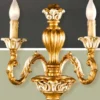 Casa Padrino Barock Wandleuchte Gold B. 35 x T. 38 cm 2-flammig - Handgefertigte Leuchte aus Italien - Barock Leuchten