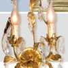 Casa Padrino Barock Wandleuchte Gold B. 30 x T. 40 cm 2-flammig - Handgefertigte Leuchte aus Italien - Barock Leuchten