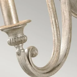 Casa Padrino Barock Wandleuchte Silber / Gold H. 39,1 cm - Wandleuchten im Barockstil