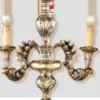 Casa Padrino Barock Wandleuchte Silber Gold B. 38 x T. 45 cm 2-flammig - Handgefertigte Leuchte aus Italien - Barock Leuchten