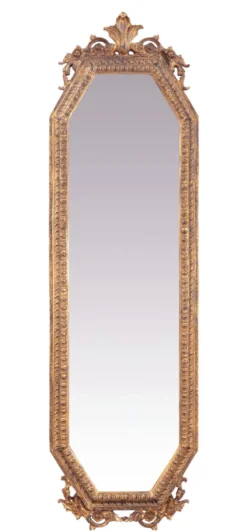 Casa Padrino Barock Wandspiegel Gold B 53 x H 183 cm - Edel & Prunkvoll