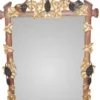 Casa Padrino Barock Wandspiegel mit Weintrauben-Ornamentik in Braun/Gold/Schwarz im Antik-Look, 141 x 85 cm