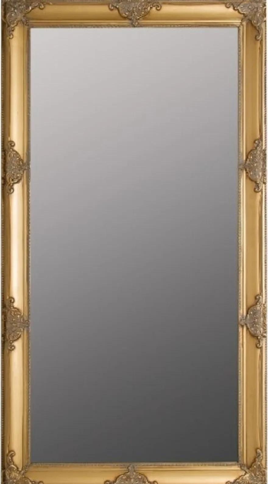 Casa Padrino Barock Wandspiegel Gold 72 x H. 132 cm - Handgefertigter Barock Spiegel mit Holzrahmen und wunderschönen Verzierungen