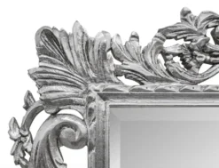 Casa Padrino Barock Wandspiegel Silber 115 x H. 202 cm - Barockstil Spiegel Antik Stil Möbel
