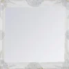 Casa Padrino Barock Wandspiegel Weiss Höhe 62 cm, Breite 52 cm - Vintagelook - Handgefertigt - Facettenschliff