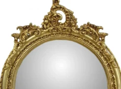 Casa Padrino Barock Wandspiegel Prunkvoll in Gold, Massivholz, B 83 cm, H 176 cm