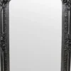 Casa Padrino Barock Wandspiegel Prunkvoll in Silber Antik-Look, Höhe 157 cm, Breite 90 cm