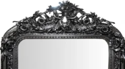 Casa Padrino Barock Wandspiegel Prunkvoll in Silber Antik-Look, Höhe 157 cm, Breite 90 cm