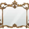 Casa Padrino Barock Wandspiegel Gold - Prunkvoller Antik Stil Spiegel, H 99 cm, B 128 cm