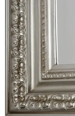 Casa Padrino Barock Wandspiegel Silber 72 x H. 162 cm - Handgefertigter Spiegel im Barockstil