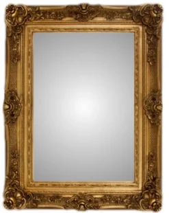 Casa Padrino Barock Wandspiegel Prunkvoll Gold Höhe 130 cm, Breite 96 cm - Massiv & Edel
