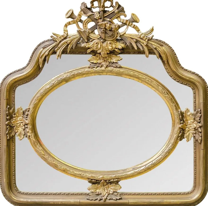 Casa Padrino Barock Wandspiegel Gold 107 x H. 107 cm - Edel & Prunkvoll