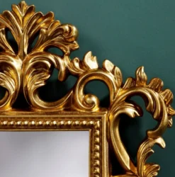 Casa Padrino Barock Wandspiegel Gold 40 x H. 50 cm - Barockstil Möbel