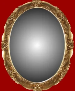 Casa Padrino Barock Wandspiegel aus Italien Gold Oval 101 x 81 cm - Prunkvoller Spiegel im Antik Stil