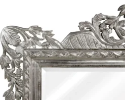 Casa Padrino Barock Wandspiegel Silber 190 x H. 155 cm - Wohnzimmer Spiegel im Barockstil