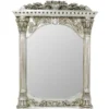 Casa Padrino Barock Wandspiegel Silber 90 x H. 115 cm - Barockstil Spiegel Antik Stil Möbel