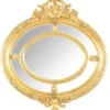 Casa Padrino Barock Wandspiegel Rund Gold 130 x 130 cm - Prunkvoller Spiegel im Antik Stil