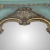 Casa Padrino Barock Wandspiegel Prunkvoller Antik Look in Petrolgrün und Gold, B 105 cm x H 192 cm