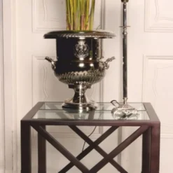 Casa Padrino Barock Weinkühler Silber H. 37 cm - Barock Champagnerkühler