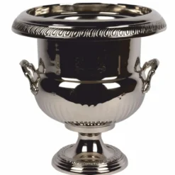 Casa Padrino Barock Weinkühler Silber H. 37 cm - Barock Champagnerkühler