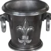 Casa Padrino Barock Weinkühler im Antik Silber Design, Höhe 19 cm, Durchmesser 22 cm, massiver Weinhalter