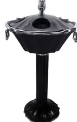 Casa Padrino Barock Weinkühlerständer für 4 Flaschen Aluminium / Antik Silber H 80 cm, Durchmesser 43 cm - Weinhalter Hotel Dekoration