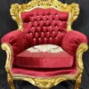 Casa Padrino Barock Wohnzimmer Set Bordeauxrot / Mehrfarbig / Gold - 1 Barock Sofa & 2 Barock Sessel - Wohnzimmer Möbel im Barockstil - Barock Möbel - Barock Wohnzimmer Einrichtung