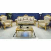 Casa Padrino Barock Wohnzimmer Möbel Set Creme / Gold - Barockstil Möbel