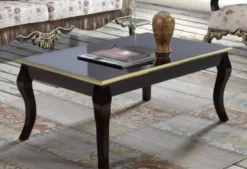 Casa Padrino Barock Wohnzimmer Set Braun / Beige / Schwarz / Gold - 2 Sofas & 2 Sessel & 1 Couchtisch - Barock Wohnzimmer Möbel