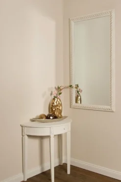Casa Padrino Barock Wohnzimmer Wandspiegel Antik Weiß / Gold 72 x H. 132 cm - Barockmöbel
