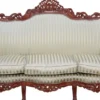 Casa Padrino Barock Wohnzimmer Set Jadegrün / Braun - 3-er Sofa + 2-er Sofa + 1 Sessel - Prunkvolle Möbelgarnitur