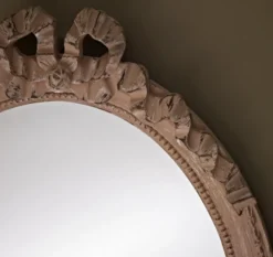 Casa Padrino Barock Wohnzimmer Spiegel Beige 36,5 x H. 50 cm - Wohnzimmermöbel im Barockstil
