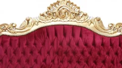 Casa Padrino Barock Wohnzimmer Set Master in Bordeaux Rot und Gold, 3er Sofa, 2er Sofa und Sessel