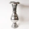 Casa Padrino Barock XXL Blumenvase aus Aluminium Raw Finished, Silber, Höhe 99 cm, Durchmesser 40 cm