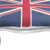 Casa Padrino Barock XXL Fußhocker Mod3 Union Jack / Silber - Hocker Englische Flagge - Antik Stil England