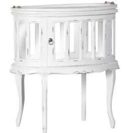 Casa Padrino Bar Schrank Weinschrank Whiskey Schrankbar Shabby Chic Look Weiß - Barock Rokoko Jugendstil Glasschrank