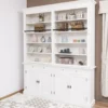 Casa Padrino Bücherregal im Landhausstil mit 4 Türen und Leiter, 200 x 40 x 240 cm