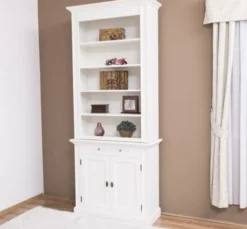 Casa Padrino Bücherregal im Landhausstil mit 2 Türen, 100 x 40 x 240 cm