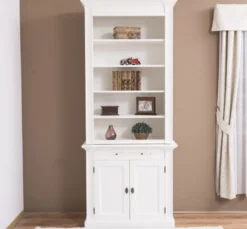 Casa Padrino Bücherregal im Landhausstil mit 2 Türen, 100 x 40 x 240 cm