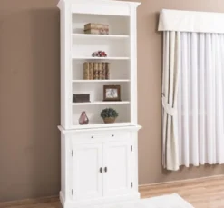 Casa Padrino Bücherregal im Landhausstil mit 2 Türen, 100 x 40 x 240 cm