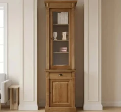 Casa Padrino Bücherregal im Landhausstil mit 1 Tür, 73 x 51 x 240 cm