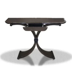 Casa Padrino Beistelltisch mit Schublade Schwarz 100 x 35 x H. 85 cm - Luxus Konsole im modernen Design