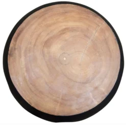 Casa Padrino Beistelltisch Schwarz / Naturfarben 40 x H. 54,5 cm - Wohnzimmermöbel