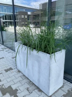 Casa Padrino Beton Blumenkübel Grau 120 x 40 x H. 74 cm - Rechteckiger Beton Pflanzkübel