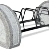 Casa Padrino Beton Metall Fahrradständer Grau / Schwarz 108 cm - Stadt & Park Möbel
